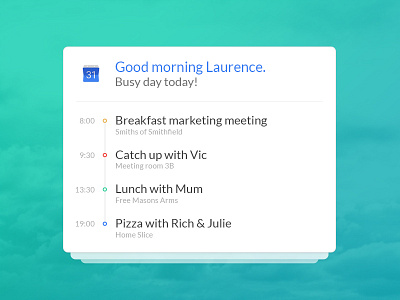 Google Calendar integration concept