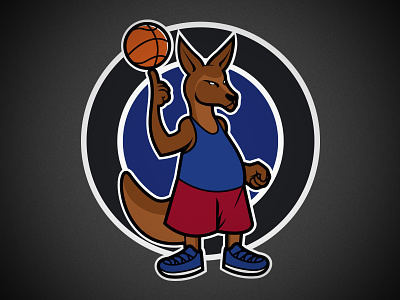 Basketball Logo basketball illustration kangaroo logo