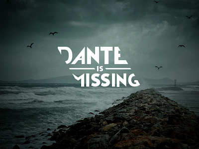 Dante is Missing logo diagonal font logo project type typography