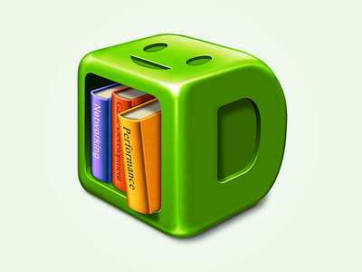 Dash.app replacement icon book bookshelf d glossy icon shelf