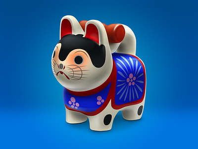 Inuhariko icon dog icon japan lucky charm toy