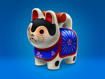 Inuhariko icon dog icon japan lucky charm toy
