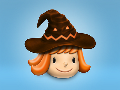 Halloween icon girl halloween hat icon