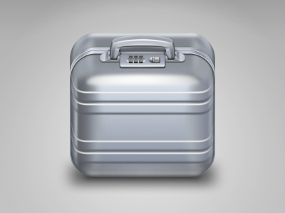 Suitcase iOS icon aluminum icon ios metal suitcase