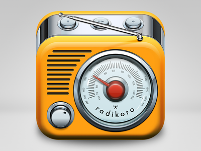 radikoro iOS icon icon ios metal radio