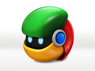 Chrome replacement icon chrome glossy google icon robot