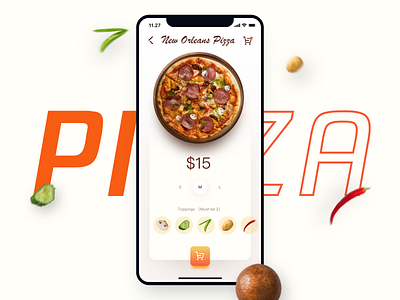 Order pizza branding illustration ui