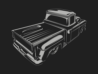 Night Line Chevy Apache 56 chevy chevyapache illustration vector