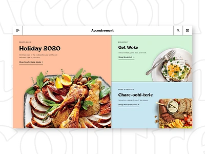 Accoutrement Concept - One Hour Design Challenge branding design ecommerce food hero image hook agency restaurants ui ux website website concept website design websites