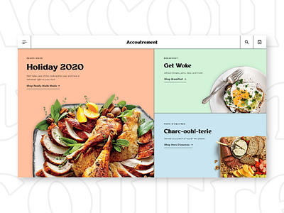 Accoutrement Concept - One Hour Design Challenge branding design ecommerce food hero image hook agency restaurants ui ux website website concept website design websites