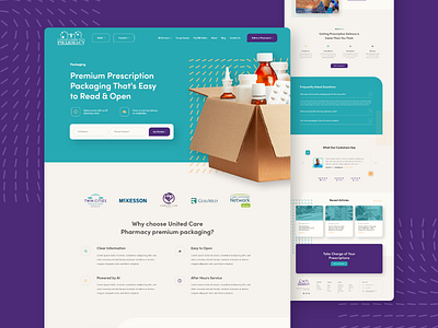 UC Pharmacy - Service Landing Page Design adobe xd branding design healthcare hero image hook agency landing page lead generation medical site design ui ux web design website website concept