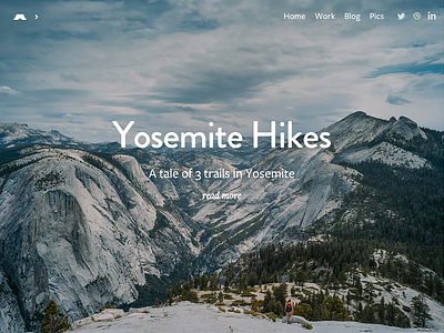 Yosemite Hikes Photo Story and Free Wallpaper Pack clean free minimal pack photo photography story ui wallpaper webdesign