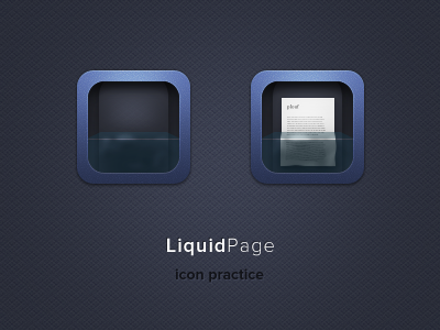 Liquid Page icon practice apple blue icon ios mac