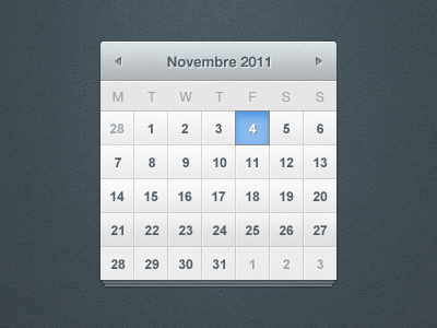 Calendar free psd calendar clean date free psd texture ui