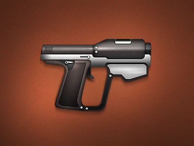 Pistol design gun icon pistol