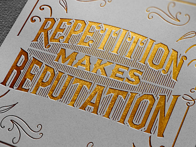 Repetion Makes Eeputation calligraphy custom custom type design handmade lettering type typography
