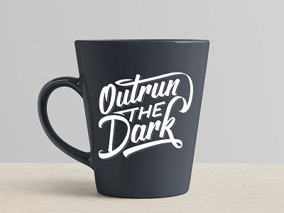 Outrun THE Dark Lettering