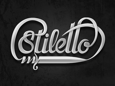 Stiletto custom type handmade illustration lettering stiletto typography
