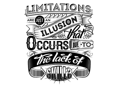 Typography mural custom handmade illusion lettering letters limitations mural skills type typography words