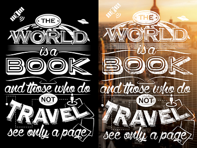 Typography works book city landscape mural page travel typography world