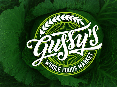 Gussy's Market Handlettering Logo branding calligraphy custom custom type hand lettering lettering logo logotype market type typography
