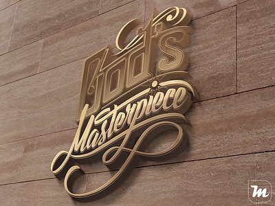 God's Masterpiece design god lettering masterpiece typography wall