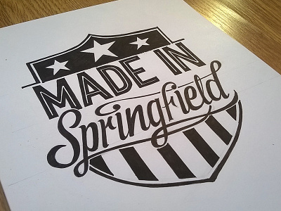 Made in Springfield american lettering sketch springfield
