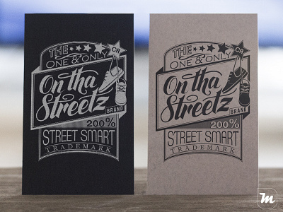 On tha Streetz Custom Label label lettering print tag tee tshirt typography