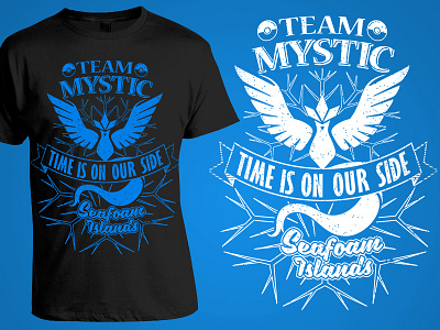 TEAM Mystic T-shirt go illustration islands mystic pokemon pokemon go seafoam t shirt team mystic typography