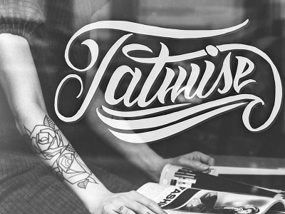 Tatwise Logo brand calligraphy custom lettering logo logotype tattoo typography