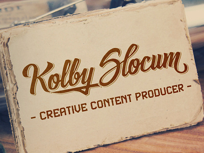 Kolby Slocum Lettering logo calligraphy custom lettering logo logotype name type typography wordmark