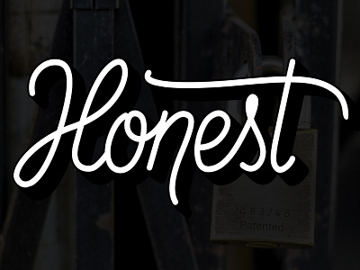 Honest Single Line calligraphy custom lettering script single line type typo typography