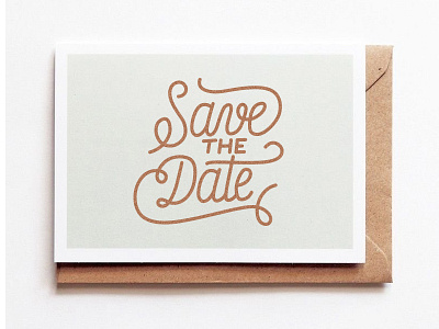 Save The Date Single line Lettering