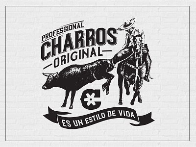 Charros Original bull charros design handlettering illustration lettering t shirt tshirtdesign typography