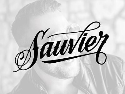 Sauvier logo brand branding calligraphy custom custom type design hand lettering handmade lettering logo logotype script type typo typography