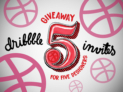 5 Dribbble Invites Giveaway draft dribbble dribbble invitation dribbble invite giveaway dribbble invites giveaway invitation invite