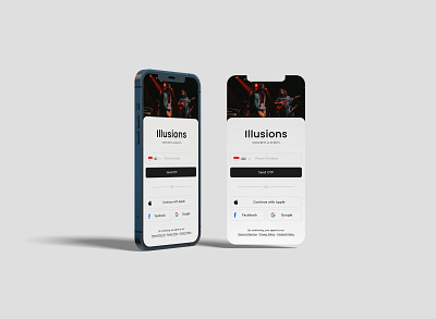 Illusions Events App | Daily UI #001 | Sign up/Log in Page app dailyui design ui ux visual design