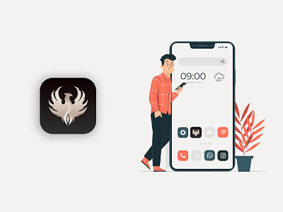 Phoenix Gaming | Daily UI #005 | App Icon app design graphic design illustration logo ui ux vector