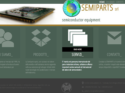 www.SEMIPARTS.it css3 design equipment flat html5 joomla semiconductor site