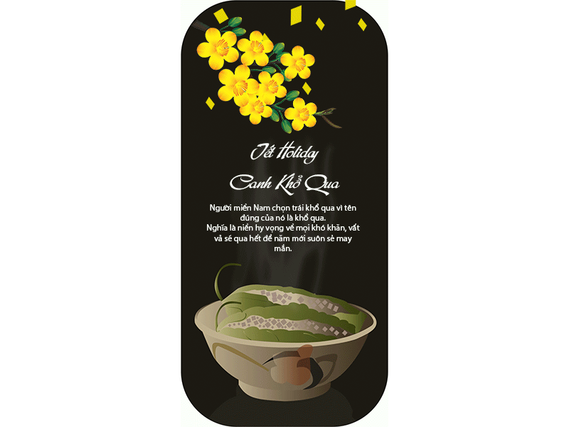 Canh Khổ Qua (Stuffed Bitter Gourd Soup ) illustration