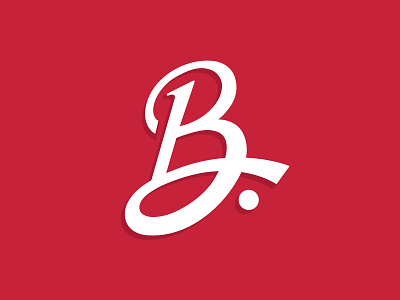 Bailey B b calligraphy design icon identity illustrative designer letter logo logo design mark red typography