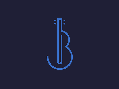 Band & Bass b blue branding design icon identity illustrative designer logo logo design mark music typography