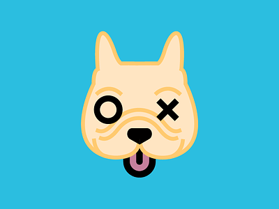 National Pet Day blue branding design dog puppy french bull dog icon identity illustration logo logo design mark vector