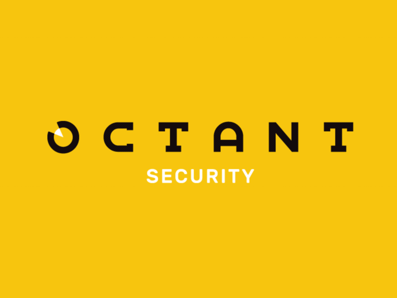 Octant Logo after effects animation branding icon identity logo motion security type type logo vector yellow