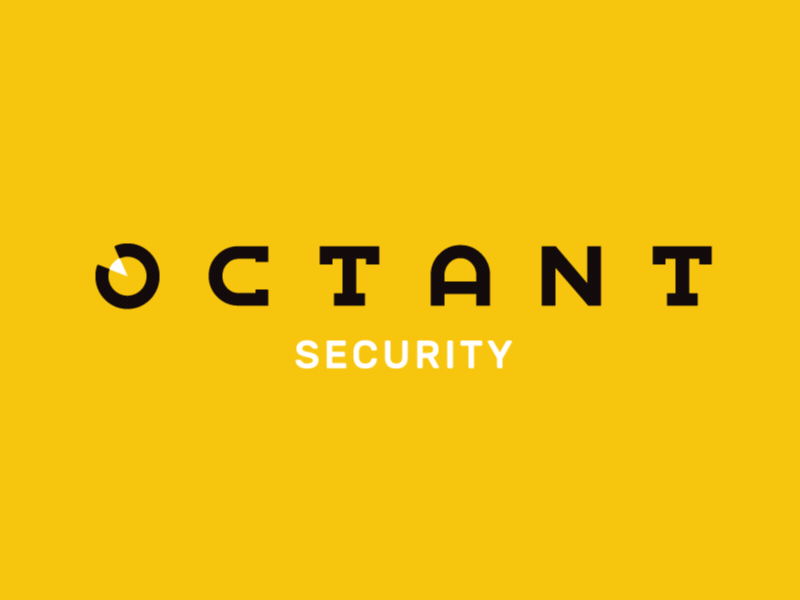 Octant Logo yellow vector type logo type security motion logo identity icon branding animation after effects