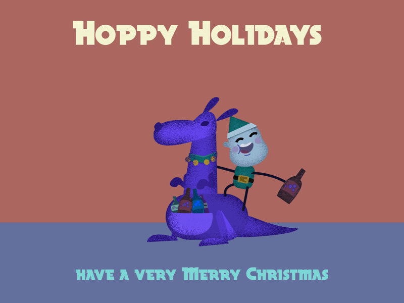 Hoppy Holidays animation australia beer christmas elf fun happy holidays kangaroo motion graphics petermcd