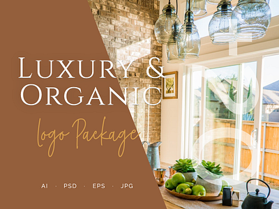 Luxury & Organic Logo branding illustration logo logo design luxury luxury branding luxury business card luxury logo organic organic art organic logo typography