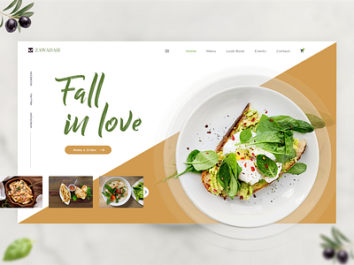 Food Landing Page branding creative banner design food food landing banner foodie home page typography