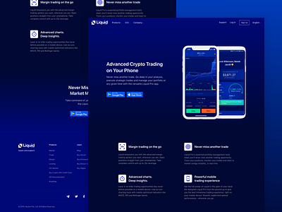 Liquid Pro - Mobile App Landing Page