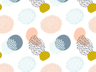 Seamless pattern with abstract shape.